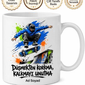 Kaykaycıya Sokak Stili Rampadan Zıplayanlara Denge Kupa Bardak Hediye