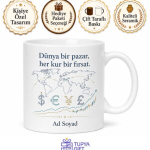 Uluslararası Ticaret Öğrencisine Global Pazarlar Döviz Kuru Hediye Kupa Bardak