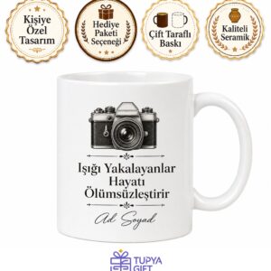 Fotoğrafçı İçin Mesajlı Hediyelik Baskılı Kupa Bardak Stüdyo Hediyesi