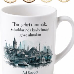Şehir Hatırası Kişiye Özel İsimli Baskılı Kupa Bardak Hediye