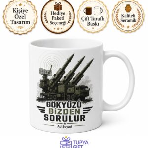 Hava Savunma Birliklerine Gökyüzü Bizden Sorulur Füze Bataryası Kupa Bardak Hediye
