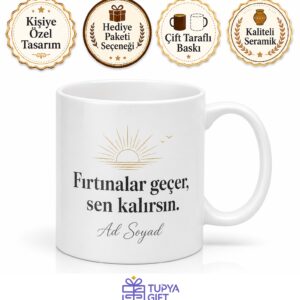 Motivasyon Özel Tasarım Seramik Baskılı Kupa Bardak Günlük İlham Hediyesi