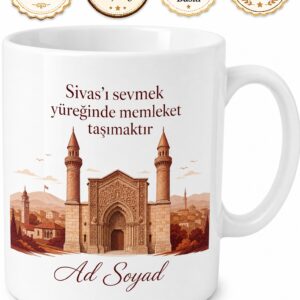 Sivaslı Hemşehriye İsimli Memleket Kupa Bardak Sivas Hediye