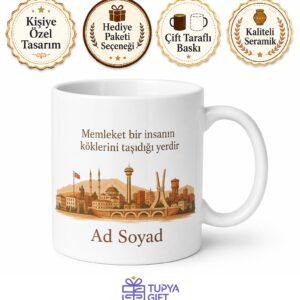 Kırıkkale Memleket Temalı Kişiye Özel Baskılı Kupa Bardak Hediye