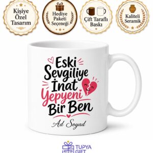 Eski Sevgiliye İnat Yepyeni Bir Ben Esprili Ayrılık Kutlaması Kupa Bardak Hediye