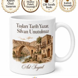 Silvan Tarihi Dokusu Kültürü Diyarbakır Hatırası Kupa Bardak Hediye