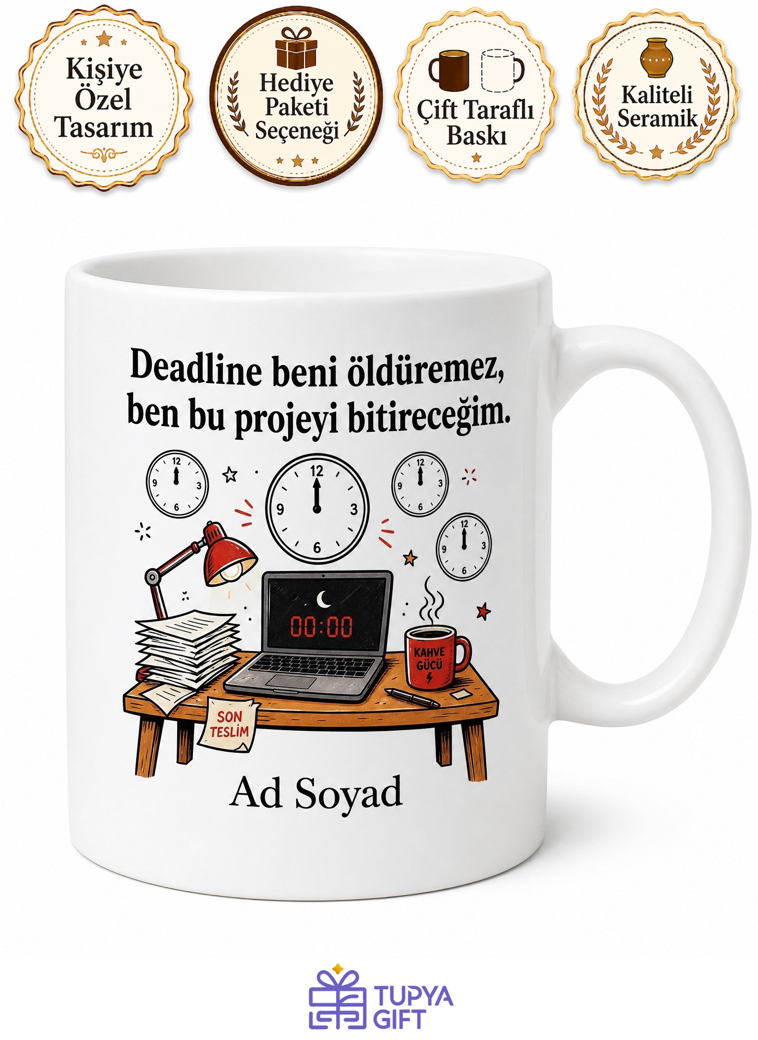Proje Teslim Tarihine Saatler Kala Hayatta Kalma Kupası Hediye Bardak