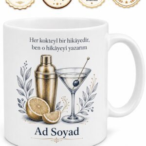 Barmen Hediyesi İsme Özel Baskılı Kupa Bardak Barista Hediye
