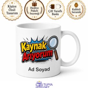 Kaynak Arıyorum Yazılı Komik Baskılı Kupa Bardak Esprili Hediye