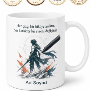 Karakter Tasarımcısı Konsept Çizim Oyun Karakteri Modelleme Kupa Bardak Hediye