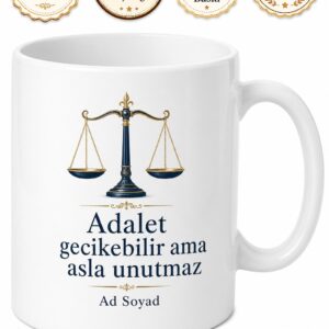 İcra Müdürüne Hediye İsimli Özel Tasarım Baskılı Porselen Kupa Bardak