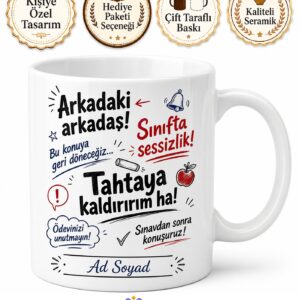 Öğretmen Jargonu Yazılı Komik Kupa Bardak Öğretmenler Günü Hediye Özel Tasarım
