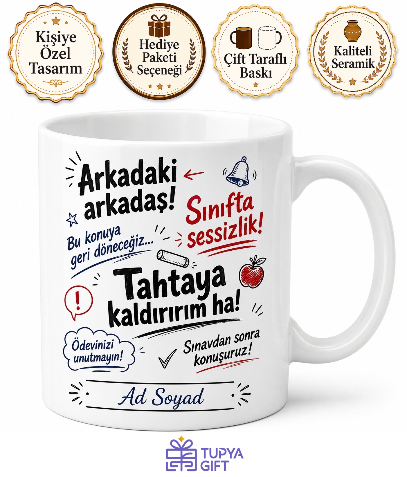 Öğretmen Jargonu Yazılı Komik Kupa Bardak Öğretmenler Günü Hediye Özel Tasarım