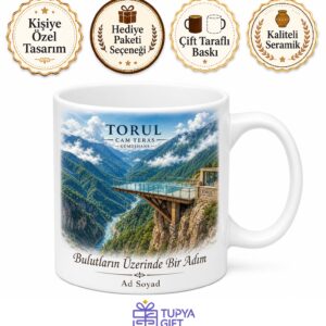 Torul Cam Terası Karadeniz Hatırası Gümüşhane Kupa Bardak Hediye