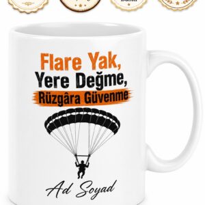 Paraşütçü Jargonu Yazılı Komik Kupa Bardak Hediye Özel Tasarım Baskılı