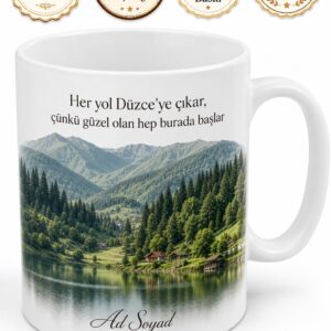 Düzce Şehir Anısı Fotoğraflı Kupa Bardak Hatıra Hediye