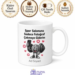 Spor Salonuna Fotoğraf İçin Gidenlere Esprili Kupa Bardak Komik Hediye