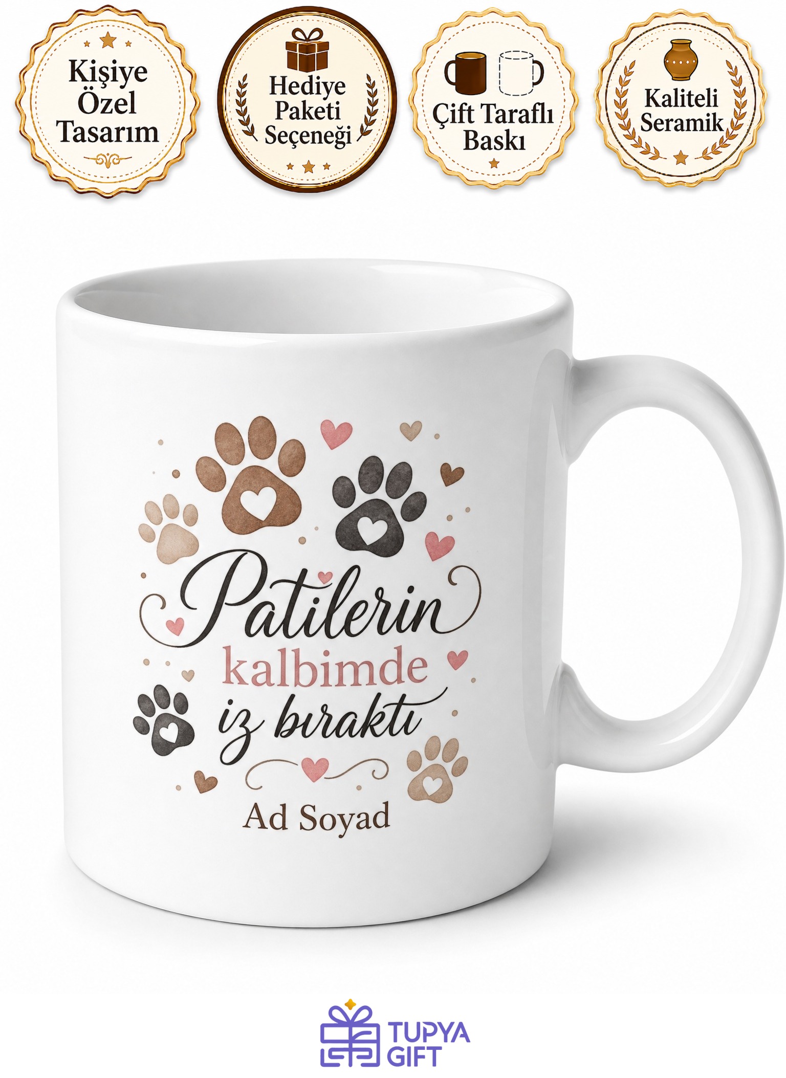 Köpek Sahibi İçin Kişiye Özel Fotoğraflı Baskılı Kupa Bardak Hediye