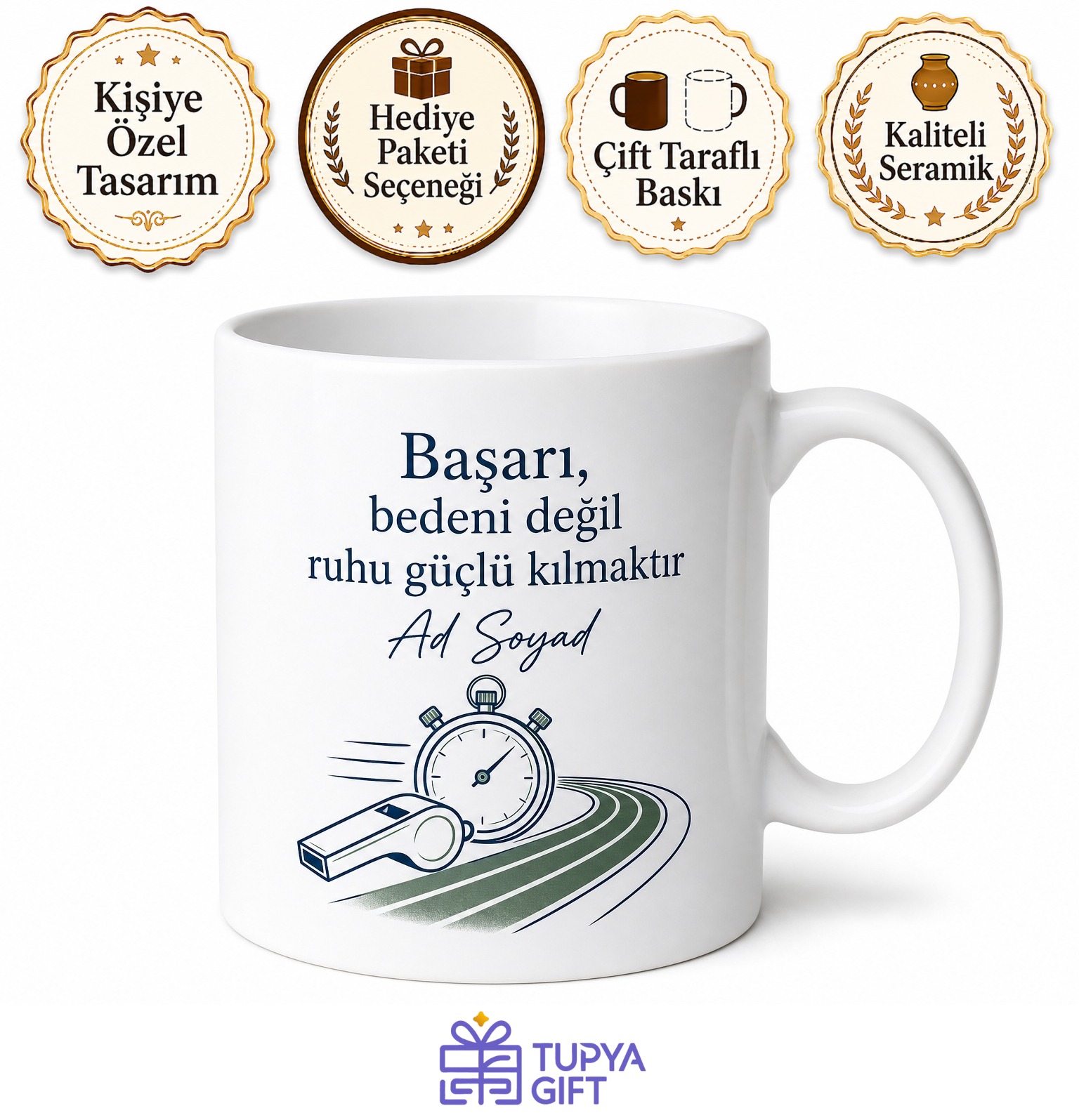 Beden Eğitimi Öğretmenine Özel Kupa Bardak Hediye Baskılı Porselen Mug