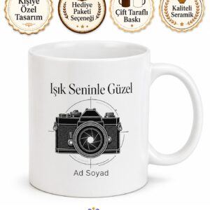 Fotoğrafçı İçin Özel Tasarım Seramik Baskılı Kupa Bardak Stüdyo Hediyesi