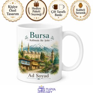 Bursa Memleket Hatırası Fotoğraflı Kupa Bardak Hediye Anı Hatıra