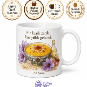 Zerde Temalı Özel Tasarım Baskılı Kupa Bardak Hediye Porselen Mug