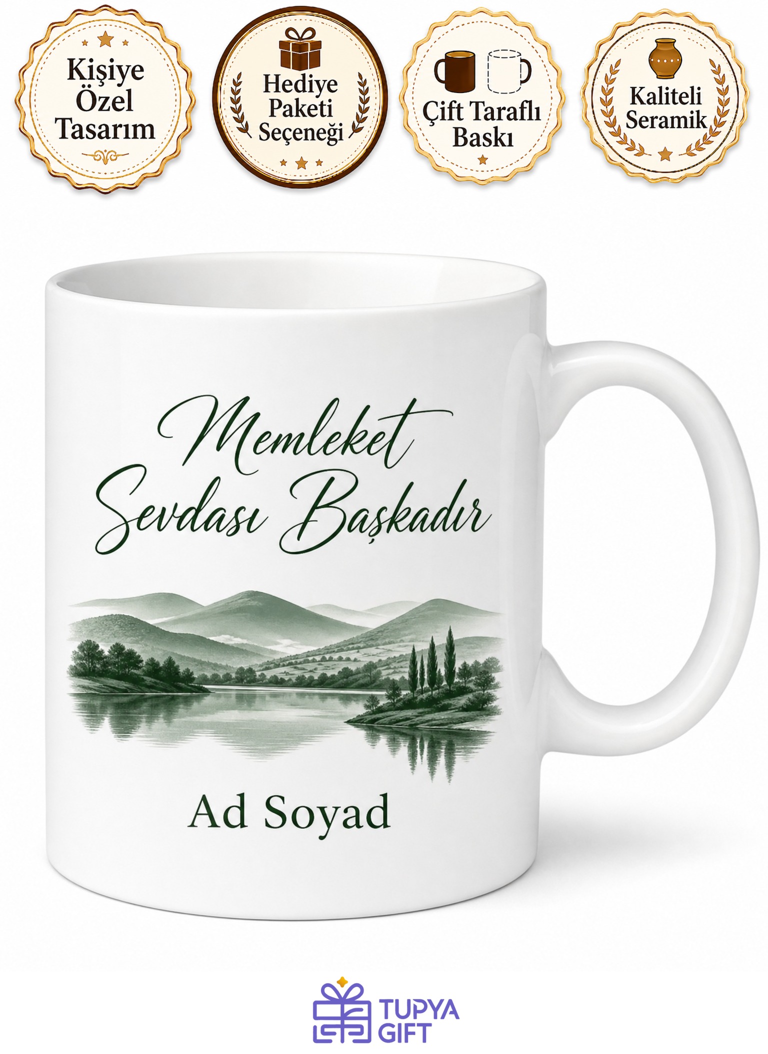 Sakaryalı Hemşehriye Özel İsimli Baskılı Kupa Bardak Sakarya Hediye