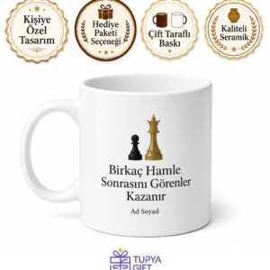 Satrançta Piyonu Vezir Yapanlara İleri Görüşlü Taktik Ustası Kupa Bardak Hediye