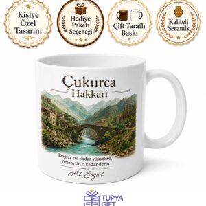 Çukurca Tarihi Dokusu ve Doğası Hakkari Hatırası Kupa Bardak Hediye