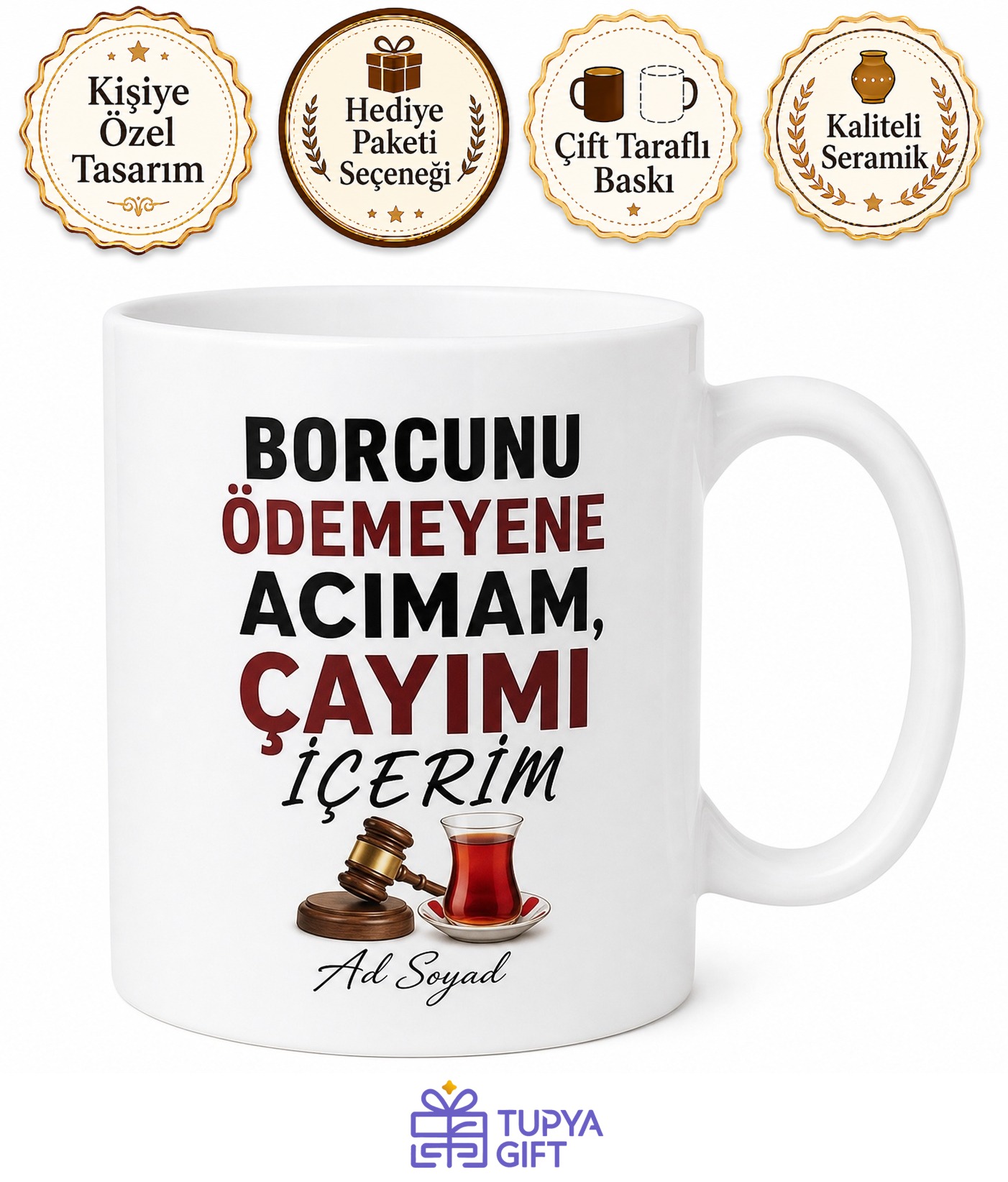 İcra Memuruna Esprili Borç Tahsilatı Haciz İşlemleri Hediye Kupa Bardak