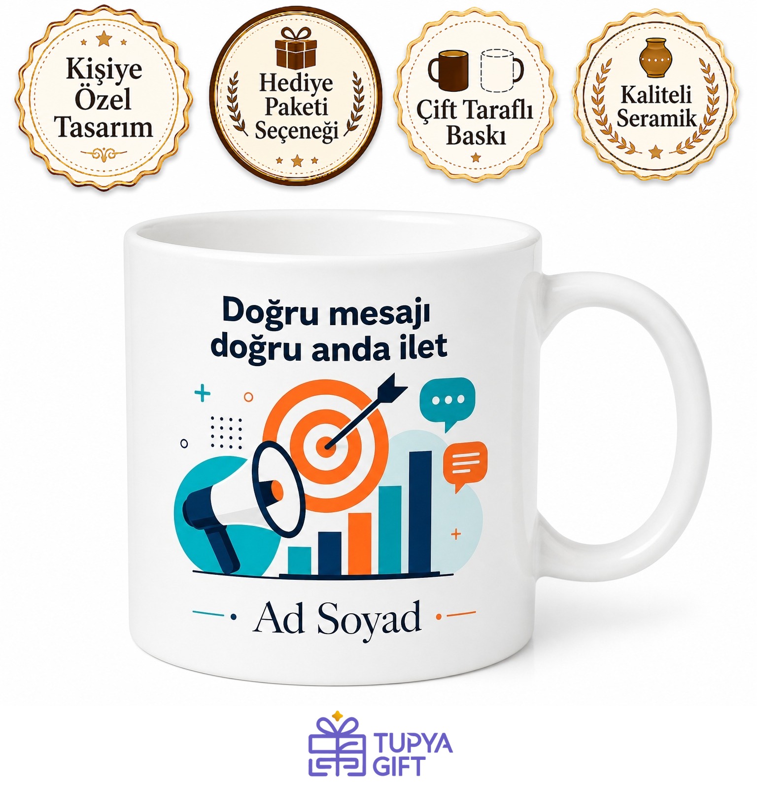 Reklamcıya Hediye Hedef Kitle Marka Yüzü Kampanya Kurgulama Temalı Kupa Bardak