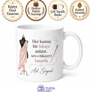 Moda Tekstil Tasarımı Okuyanlara Kumaşın Dili Podyum Rüzgarı Kupa Hediye Bardak