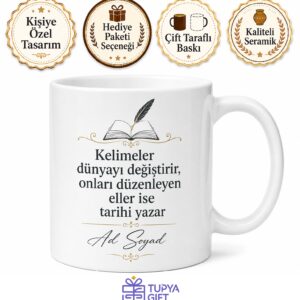 Editöre Hediye Kişiye Özel Baskılı Kupa Bardak Editör Hediyesi