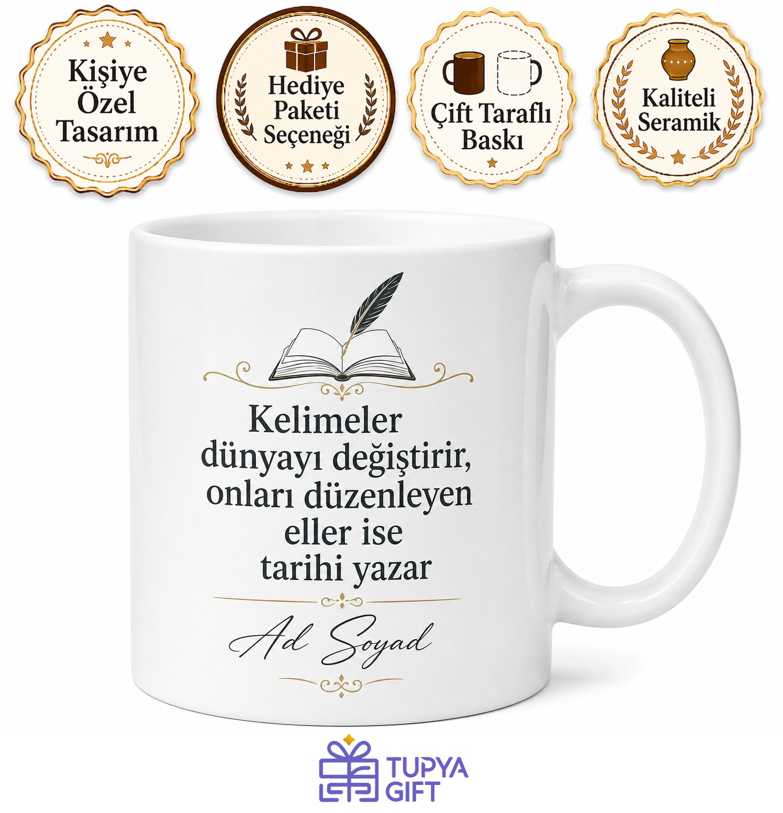 Editöre Hediye Kişiye Özel Baskılı Kupa Bardak Editör Hediyesi