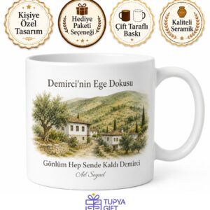 Demirci'nin Ege Dokusu Manisa Hatırası Kupa Bardak Hediye