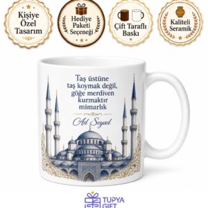 Mimar Sinan Hayranlarına Ustalık Eseri Kubbeler ve Kemerler Kupa Bardak Hediye