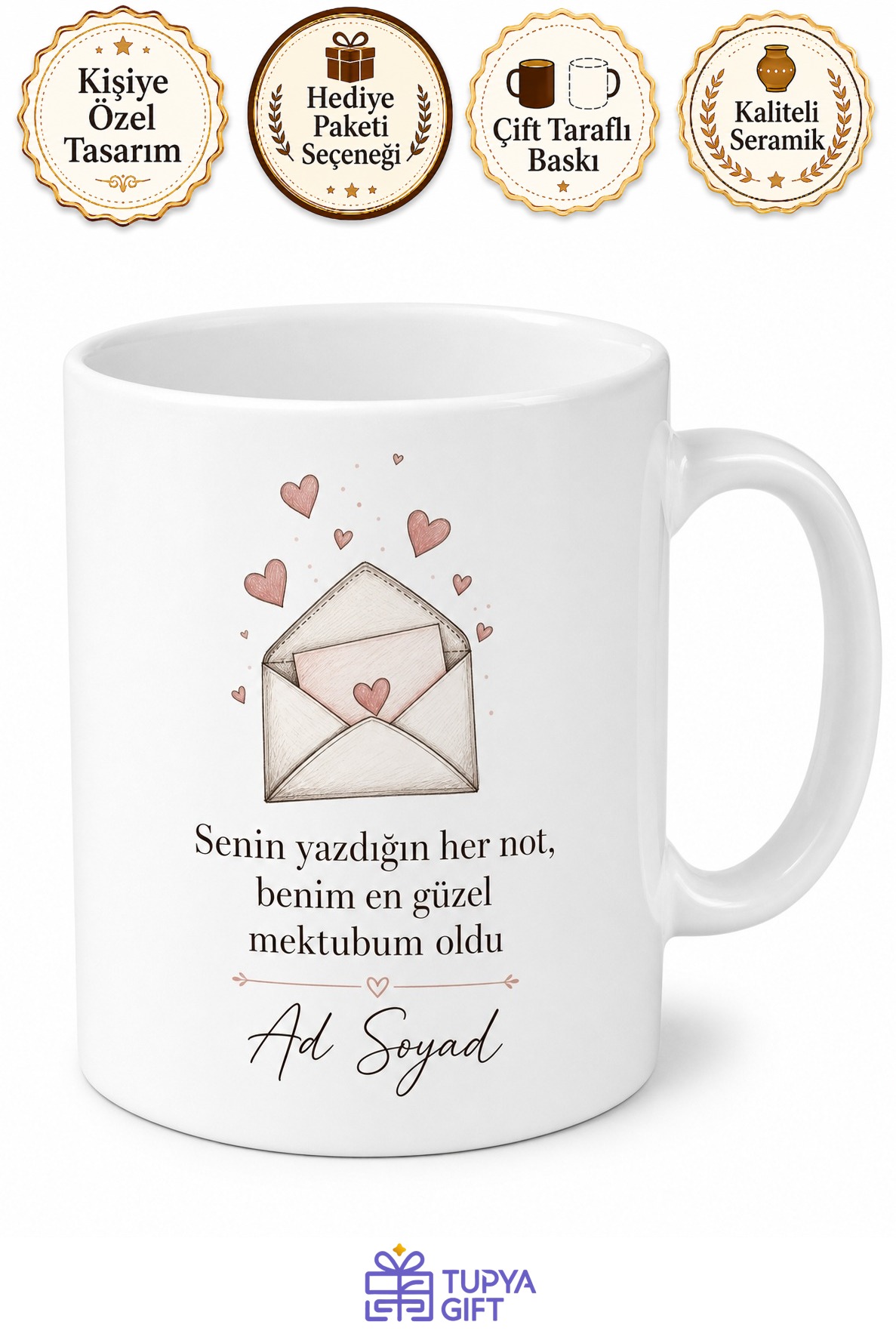 Kişisel Not Seven İçin Mesajlı Hediyelik Baskılı Kupa Bardak Mesajlı Hediye