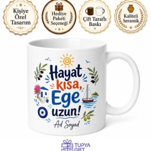 Ege Espirisi Yazılı Komik Baskılı Kupa Bardak Eğlenceli Hediye
