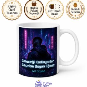 Cyberpunk Neon Şehir Hacker Kültürü Siberpunk Oyuncu Kupası Bardak Hediye