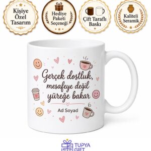 Kişiye Özel Kankaya Esprili Baskılı Kupa Bardak Arkadaşa Hediye