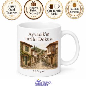 Ayvacık'ın Tarihi Dokusu Çanakkale Hatırası Kupa Bardak Hediye