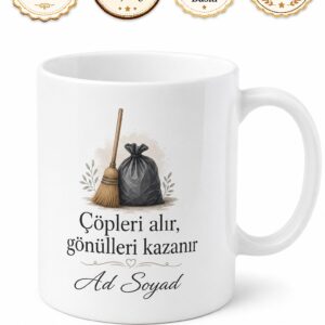 Bina Görevlisi Apartman Sorumlusuna Çöpleri Alan Sabah Kahvesi Kupa Hediye Bardak