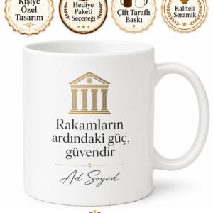 Bankacı İçin Mesajlı Hediyelik Baskılı Kupa Bardak İş Hediyesi