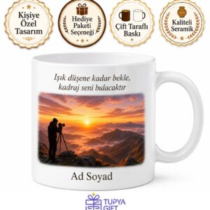 Manzara Çekenlere Geniş Açı Altın Saatler Gün Doğumu Kupa Bardak Hediye