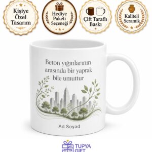 Peyzaj Mimarlığı Öğrencisine Şehri Yeşillendiren Tasarım Çizgisi Kupa Hediye