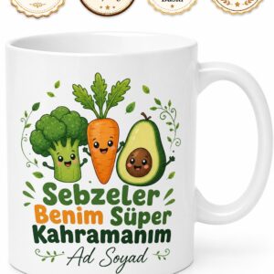 Vegan Dostlara Özel Bitkisel Esprili Kupa Bardak Komik Hediye