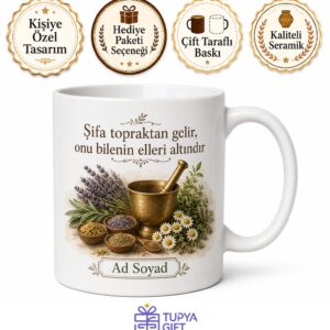 Aktarı Temalı Özel Tasarım Baskılı Kupa Bardak Hediye Porselen Mug