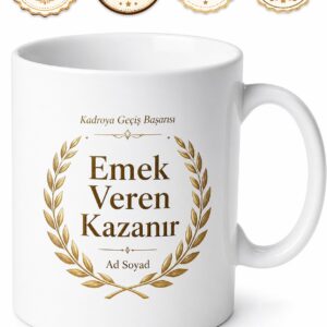 Deneme Süresini Dolduran Çalışana Kadroya Geçiş Başarı Kupası Hediye Bardak
