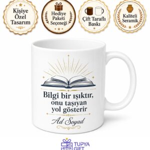 Okul Müdürü İçin Kişiye Özel İsimli Baskılı Kupa Bardak Ofis Hediyesi