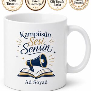 Öğrenci Temsilcisine Hediye Kampüsün Sesi Lider Ruhlu Öğrenci Kupa Bardak